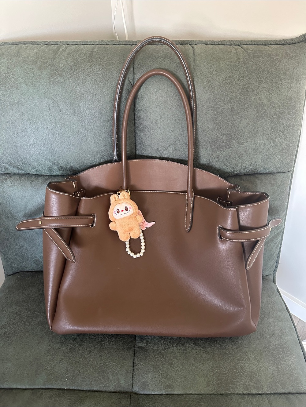 Brown Leather Work Tote